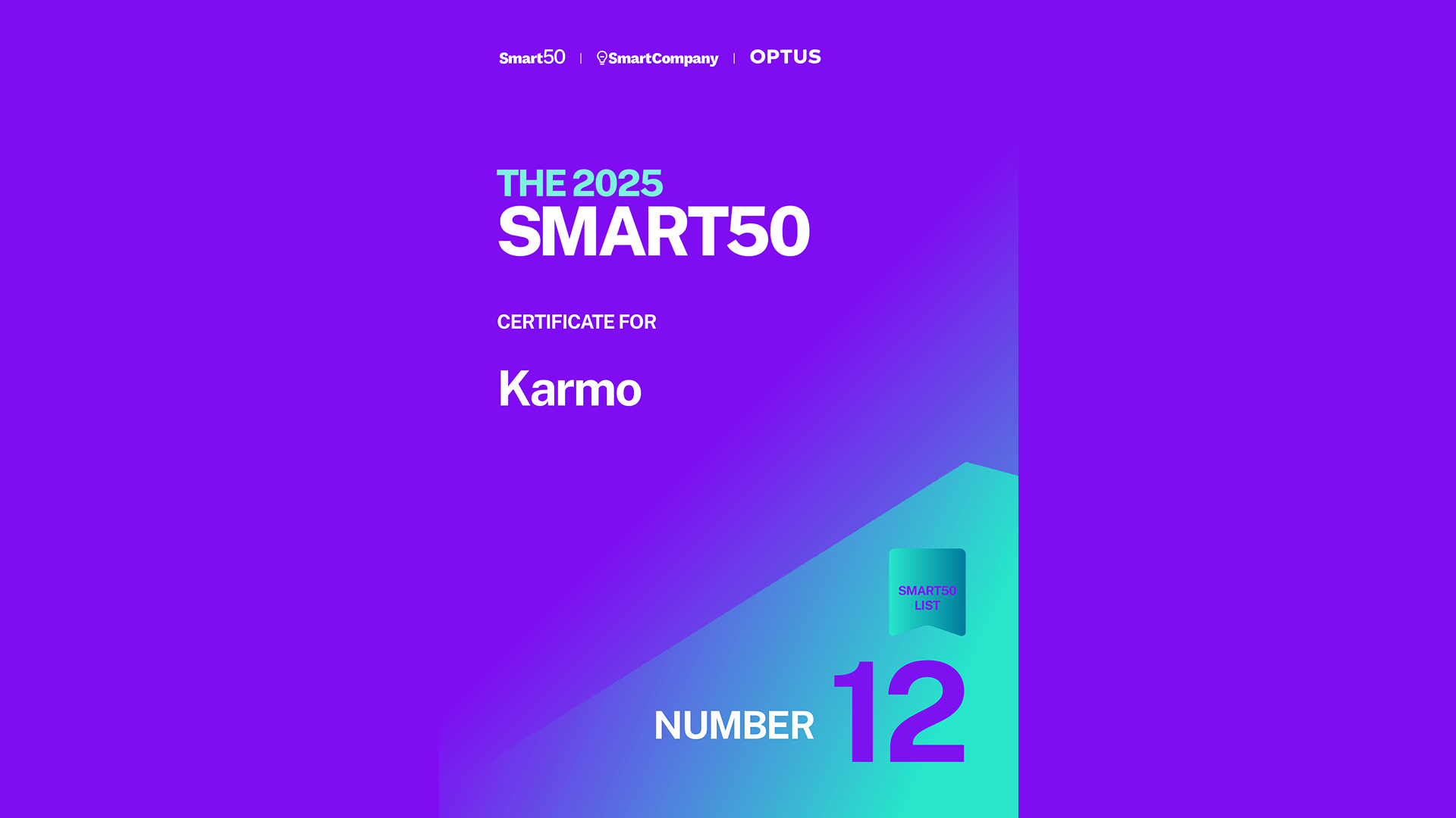 Smart50 Award Karmo